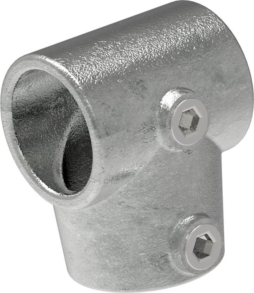 Rohrverbinder | T-Stück kurz verstellbar 0-11° | 153D48 | 48,3 mm | 1 1/2 | Temperguss u. Elektrogalvanisiert