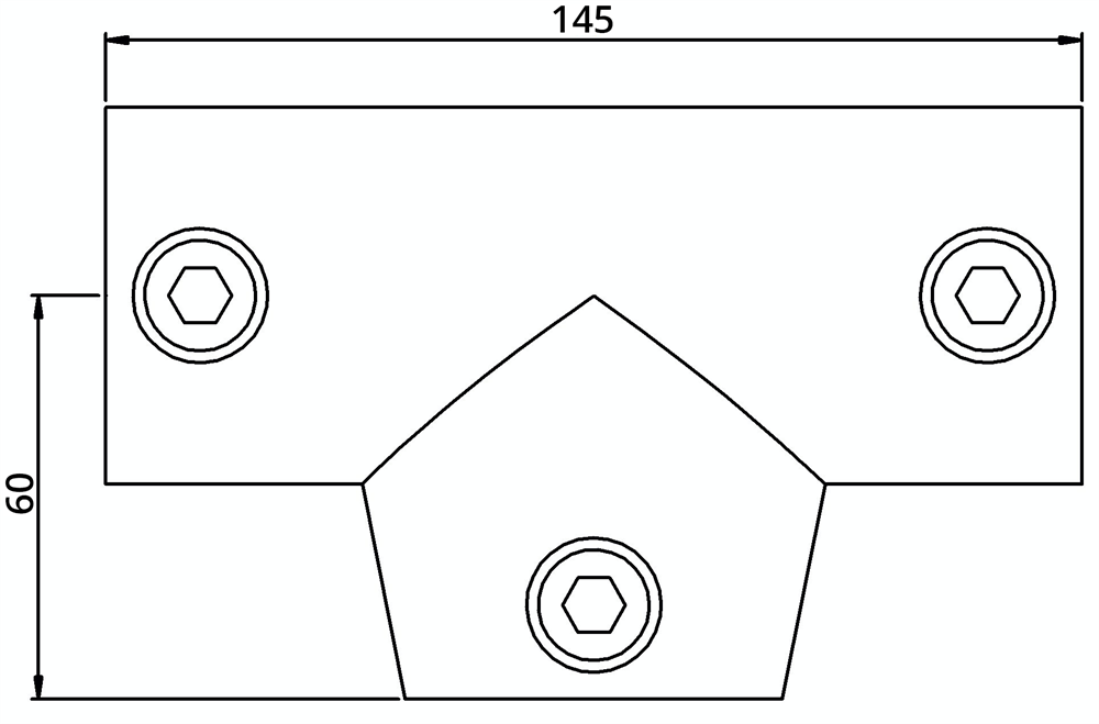 Rohrverbinder | T-Stück lang verstellbar 0-11° | 155C42 | 42,4 mm | 1 1/4 | Temperguss u. Elektrogalvanisiert