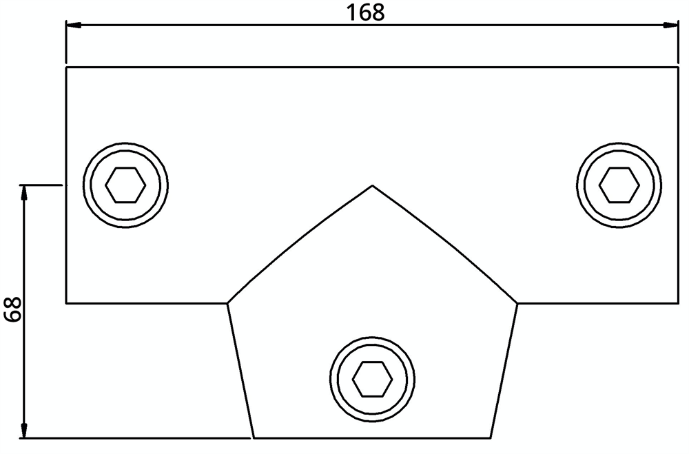 Rohrverbinder | T-Stück lang verstellbar 0-11° | 155D48 | 48,3 mm | 1 1/2 | Temperguss u. Elektrogalvanisiert