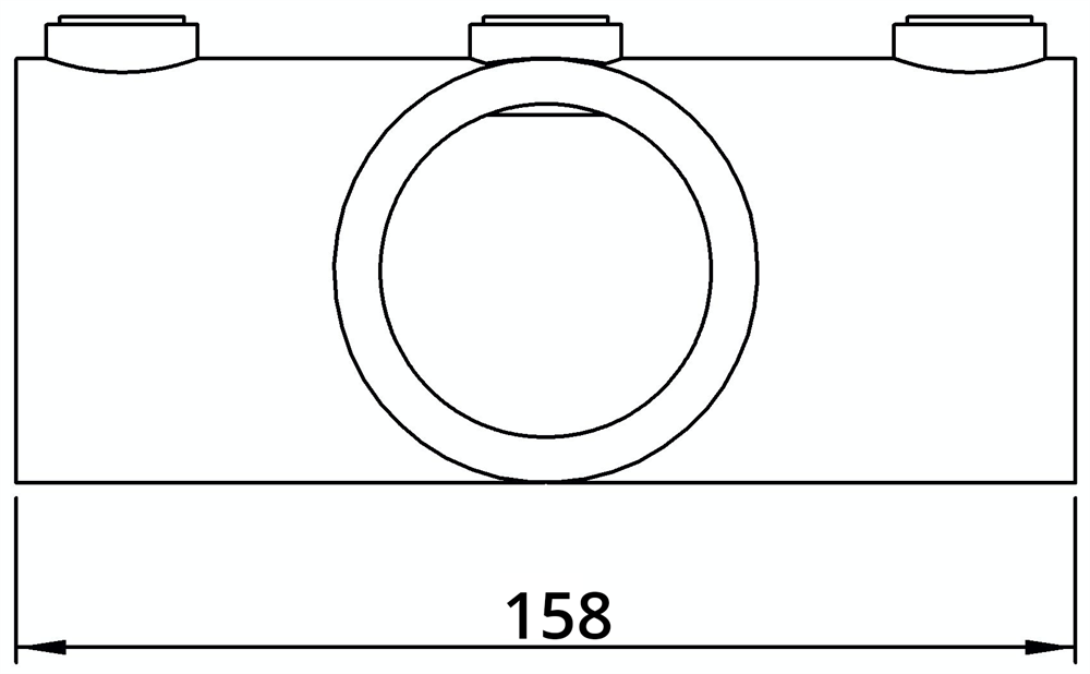 Rohrverbinder | Kreuzstück verstellbar 0-11° | 156D48 | 48,3 mm | 1 1/2 | Temperguss u. Elektrogalvanisiert