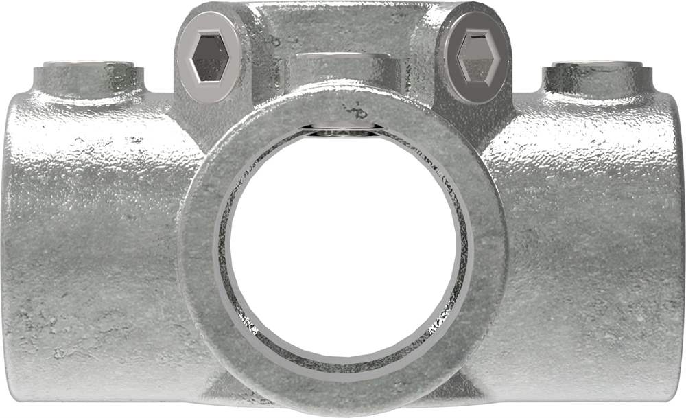 Rohrverbinder | Kreuzstück für Stützrohr | 158 | 21,3 mm - 60,3 mm | 1/2 - 2 | Temperguss u. Elektrogalvanisiert