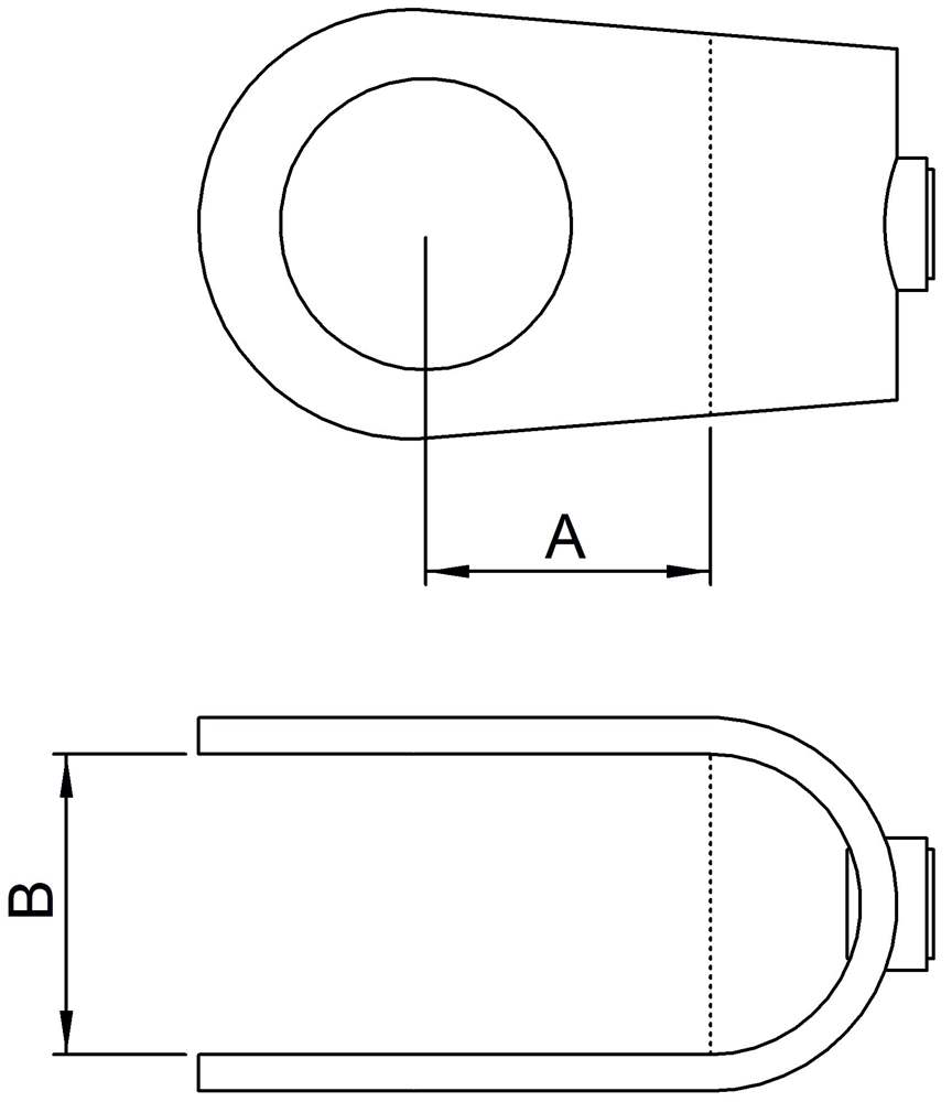 Rohrverbinder | Kreuzstück offen | 160 | 26,9 mm - 60,3 mm | 3/4 - 2 | Temperguss u. Elektrogalvanisiert