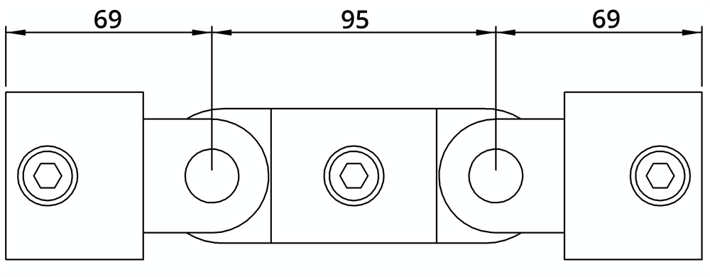 Rohrverbinder | Gelenkstück doppelt 180° | 167C42 | 42,4 mm | 1 1/4 | Temperguss u. Elektrogalvanisiert