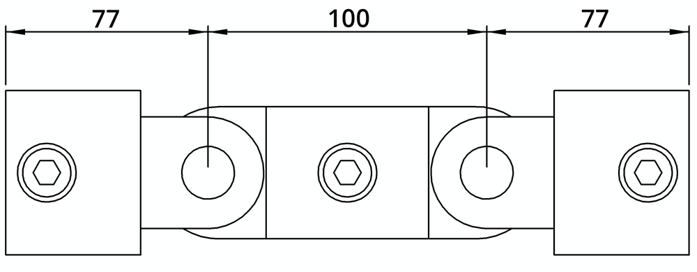 Rohrverbinder | Gelenkstück doppelt 180° | 167D48 | 48,3 mm | 1 1/2 | Temperguss u. Elektrogalvanisiert