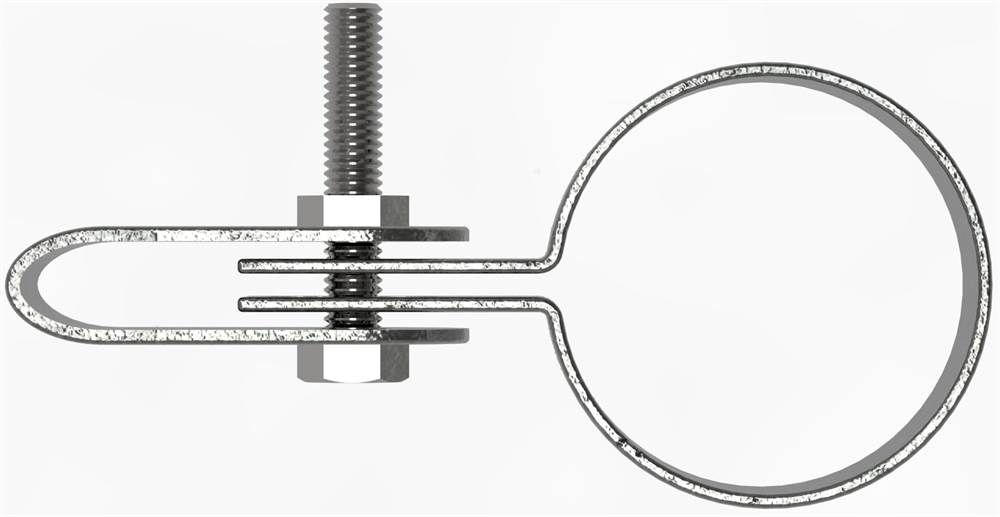 Rohrverbinder | Gitterhalter einfach | 170C42 | 42,4 mm | 1 1/4 | Temperguss u. Elektrogalvanisiert