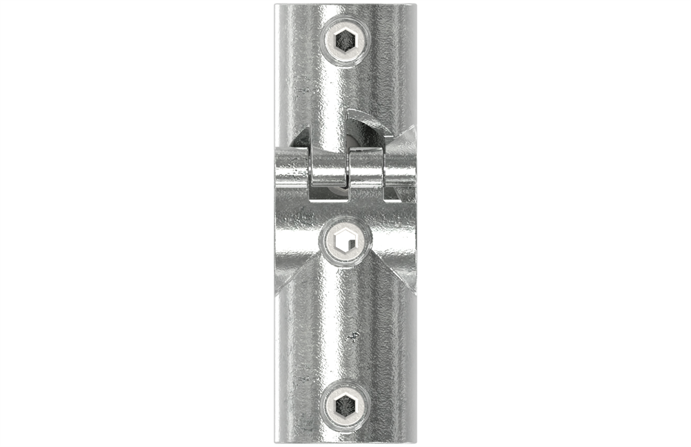 Rohrverbinder | T-Stück für Stützrohr aufklappbar | 176D48-V | 48,3 mm | 1 1/2 | Temperguss u. Elektrogalvanisiert