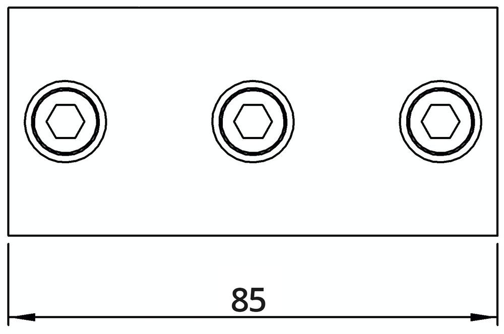 Rohrverbinder | T-Stück für Stützrohr | 176E60 | 60,3 mm | 2 | Temperguss u. Elektrogalvanisiert