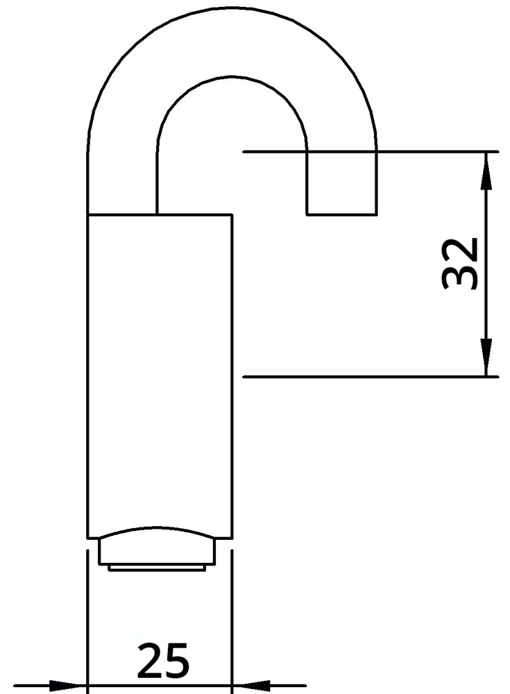 Rohrverbinder | Stellring mit Haken | 182A27 | 26,9 mm | 3/4 | Temperguss u. Elektrogalvanisiert