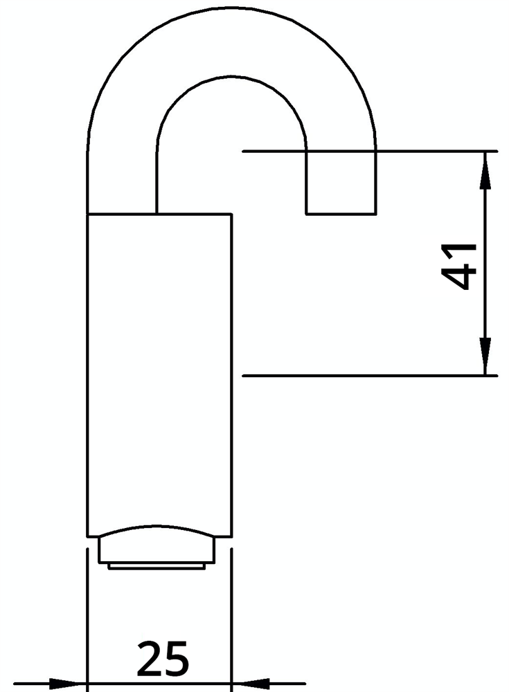 Rohrverbinder | Stellring mit Haken | 182D48 | 48,3 mm | 1 1/2 | Temperguss u. Elektrogalvanisiert