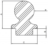 Kugelrohrknopf V2A für Ø 42,4x2,6 mm