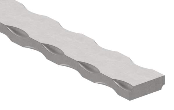 Flacheisen | 4 Kanten gehämmert | Material: 25x8 mm | Stahl (Roh) S235JR