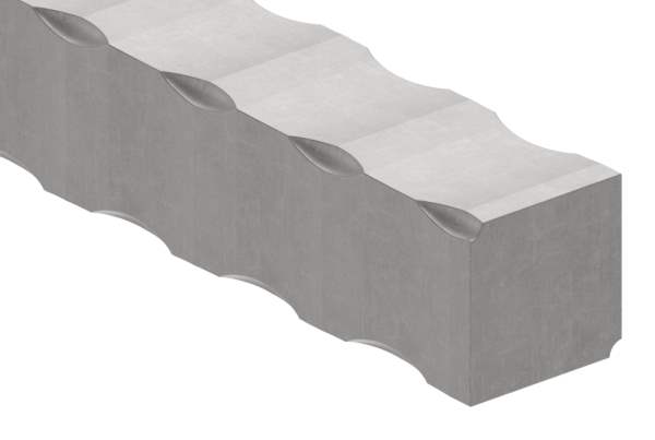 Vierkant gehämmert | Material: 30x30 mm | Länge: 3000 mm | Stahl (Roh) S235JR