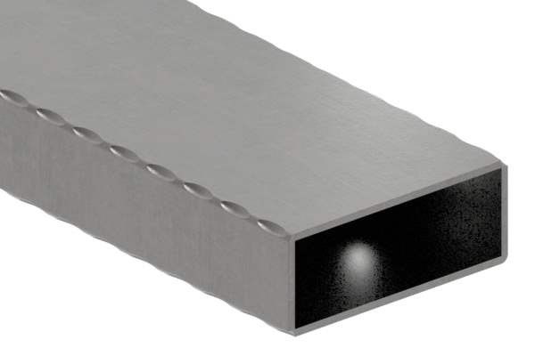 Stahl Rechteckrohr Konstruktionsrohr Stahlrohr Hohlprofil kaltgefertigt Roh Schwarz 40x20x3mm 2000mm 