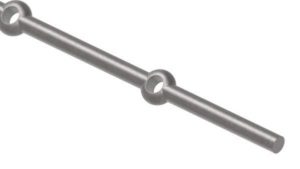 Lochleiste mit Rundloch | Material: Ø 12 mm | Länge: 2000 mm | Stahl (Roh) S235JR