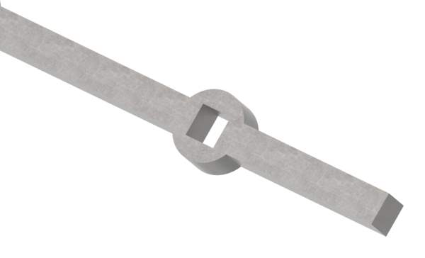 Lochleiste | für Quadratrohr | Material: 16x16 mm | Länge: 2000 mm | Stahl S235JR, roh