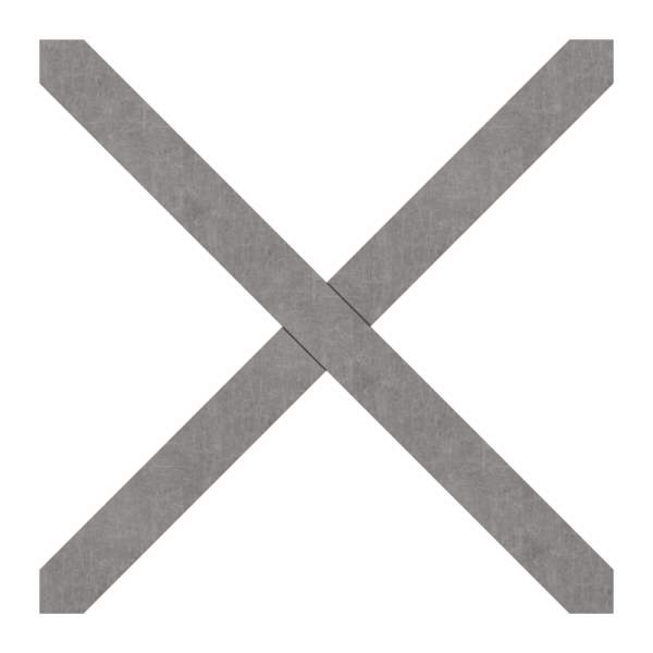 Kreuz | Material: 12x12 mm | Maße: 110x110 mm | Stahl S235JR, roh