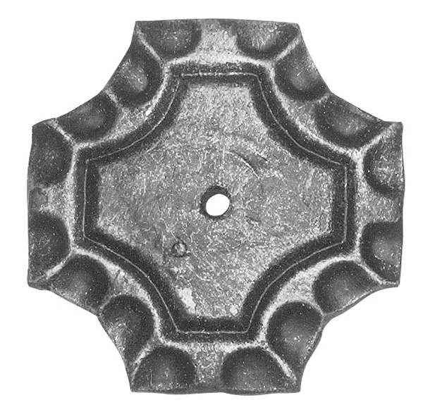 Rosette / Zierteil | quadratisch 65x65x5 mm | Stahl (Roh) S235JR