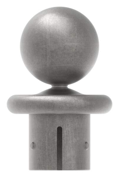 Kugelrohrknopf für Ø 42,4x2,5-2,9 mm | Stahl S235JR, roh