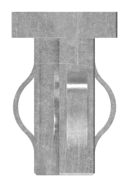 Stahlstopfen flach | für Rohr 20x20x1,5-2,0 mm | Stahl S235JR, roh