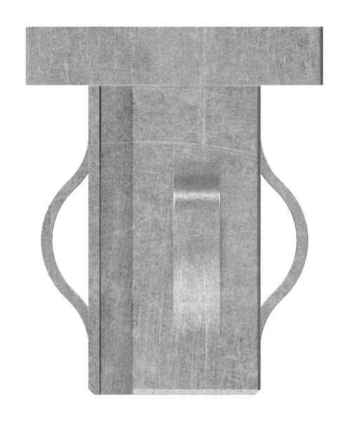 Stahlstopfen flach | für Rohr 25x25x1,5-2,0 mm | Stahl S235JR, roh
