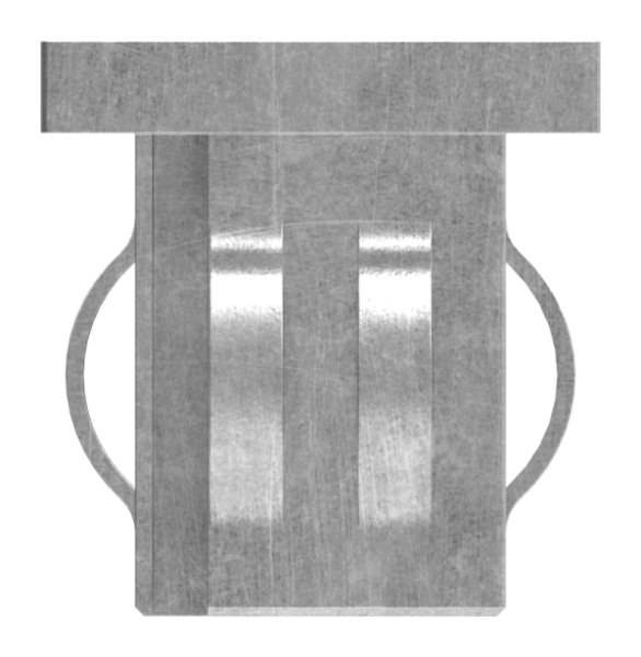 Stahlstopfen flach | für Rohr 30x30x1,5-3,0 mm | Stahl S235JR, roh