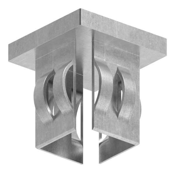 Stahlstopfen flach | für Rohr 30x30x1,5-3,0 mm | Stahl S235JR, roh