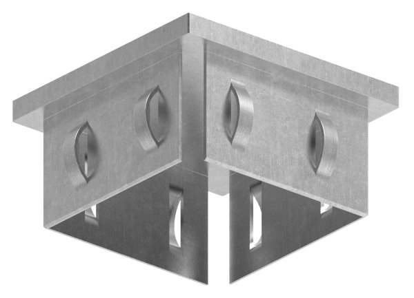 Stahlstopfen flach | für Rohr 60x60x2,0-3,0 mm | Stahl S235JR, roh