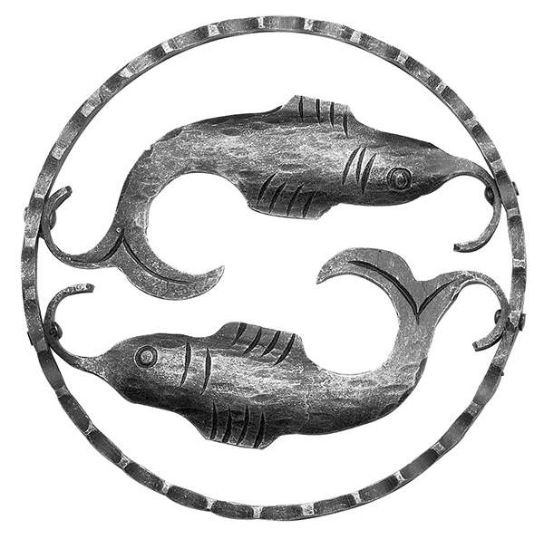 Sternzeichen Fische | Ø 200x5 mm | Stahl S235JR, roh