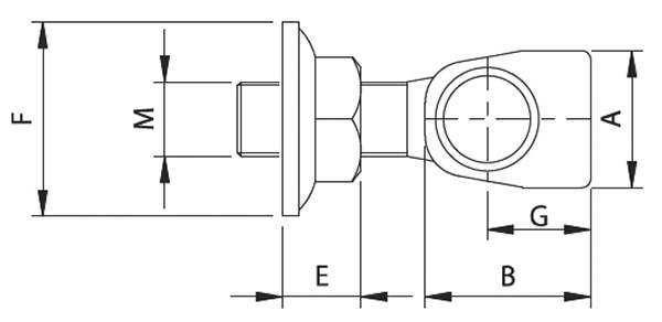Torband M18 | verstellbar | schweißbar | Stahl (roh) S235JR