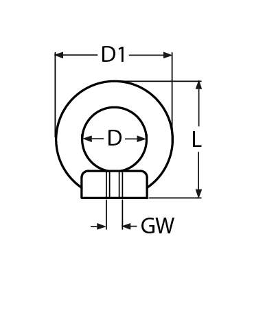 Ringmutter gegossen | ähnl. DIN 582 | Innendurchmesser: 15 mm - 30 mm | V4A
